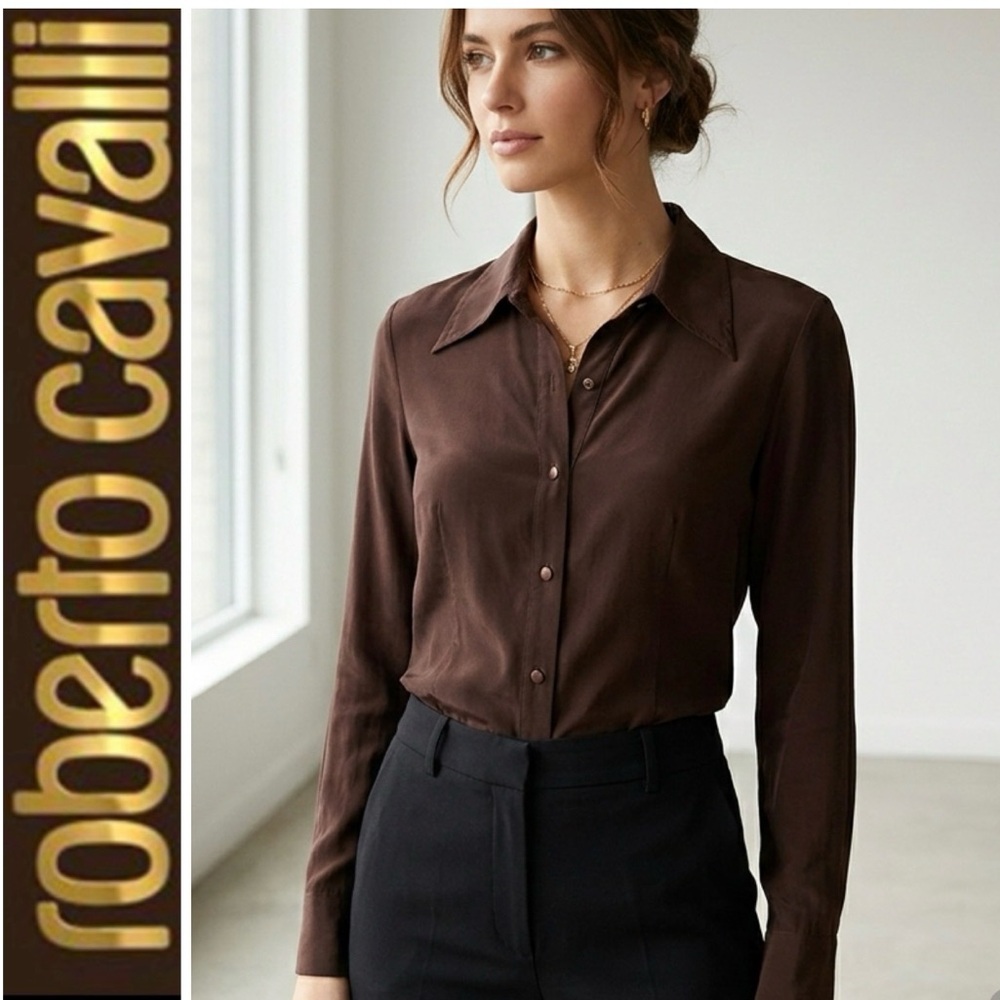Roberto Cavalli Italy Blouse - Picture 2 of 10